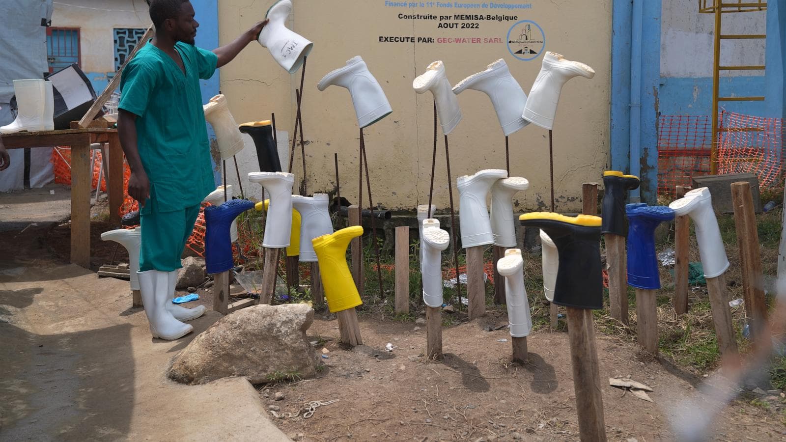 Map highlighting the Ebola outbreak regions in DR Congo