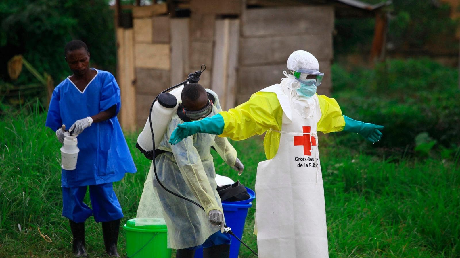 Map showing the Ebola outbreak in eastern Democratic Republic of Congo