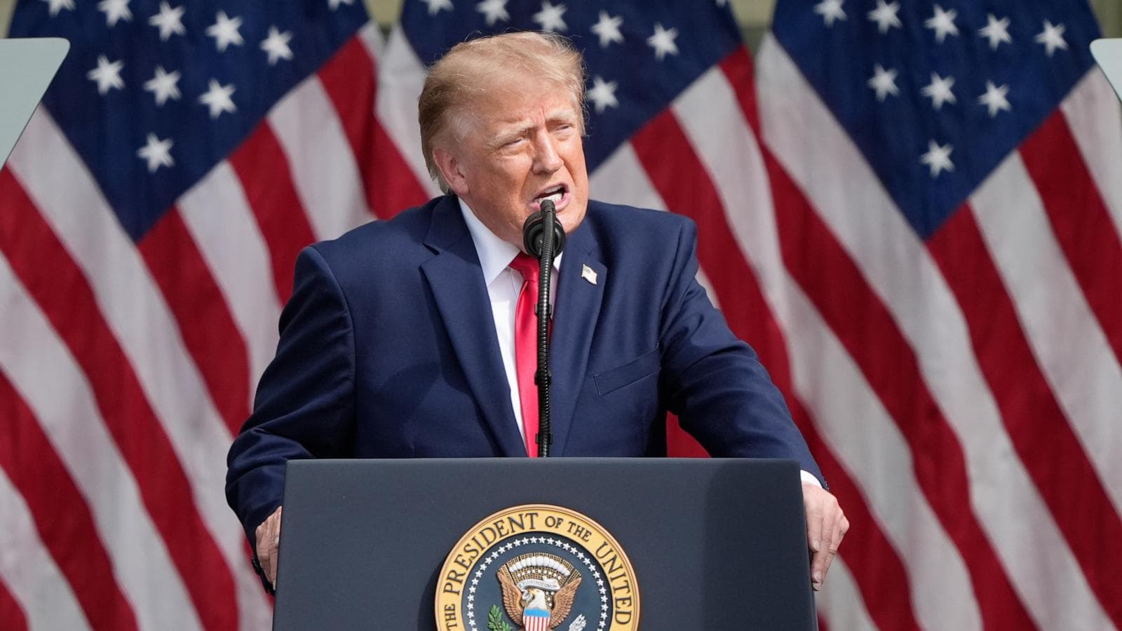 President Trump at the Pentagon ceremony for the 25th anniversary of the September 11 attacks, honoring victims and reflecting on national resilience.