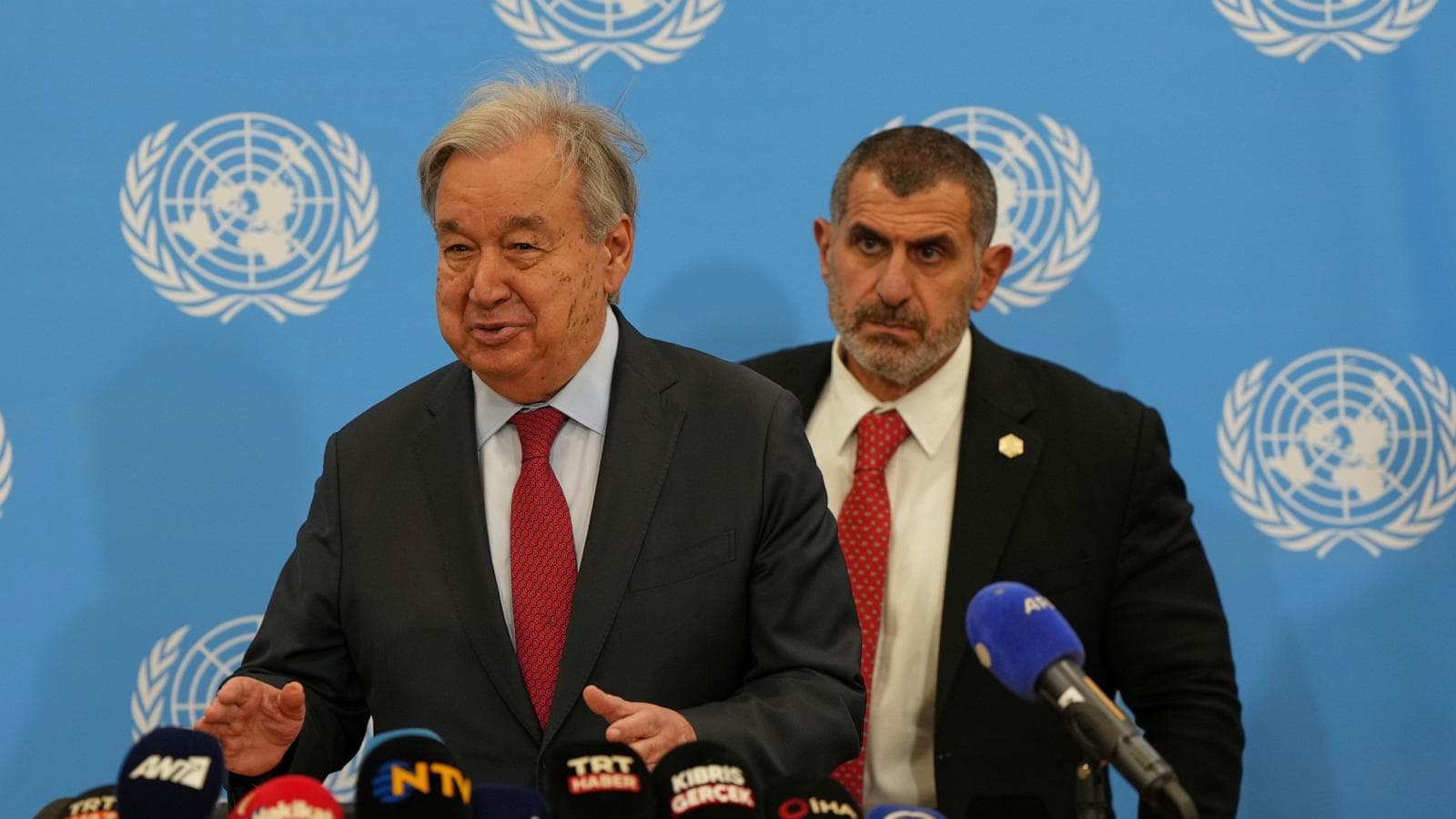 U.N. Secretary-General António Guterres announcing new talks on Cyprus.