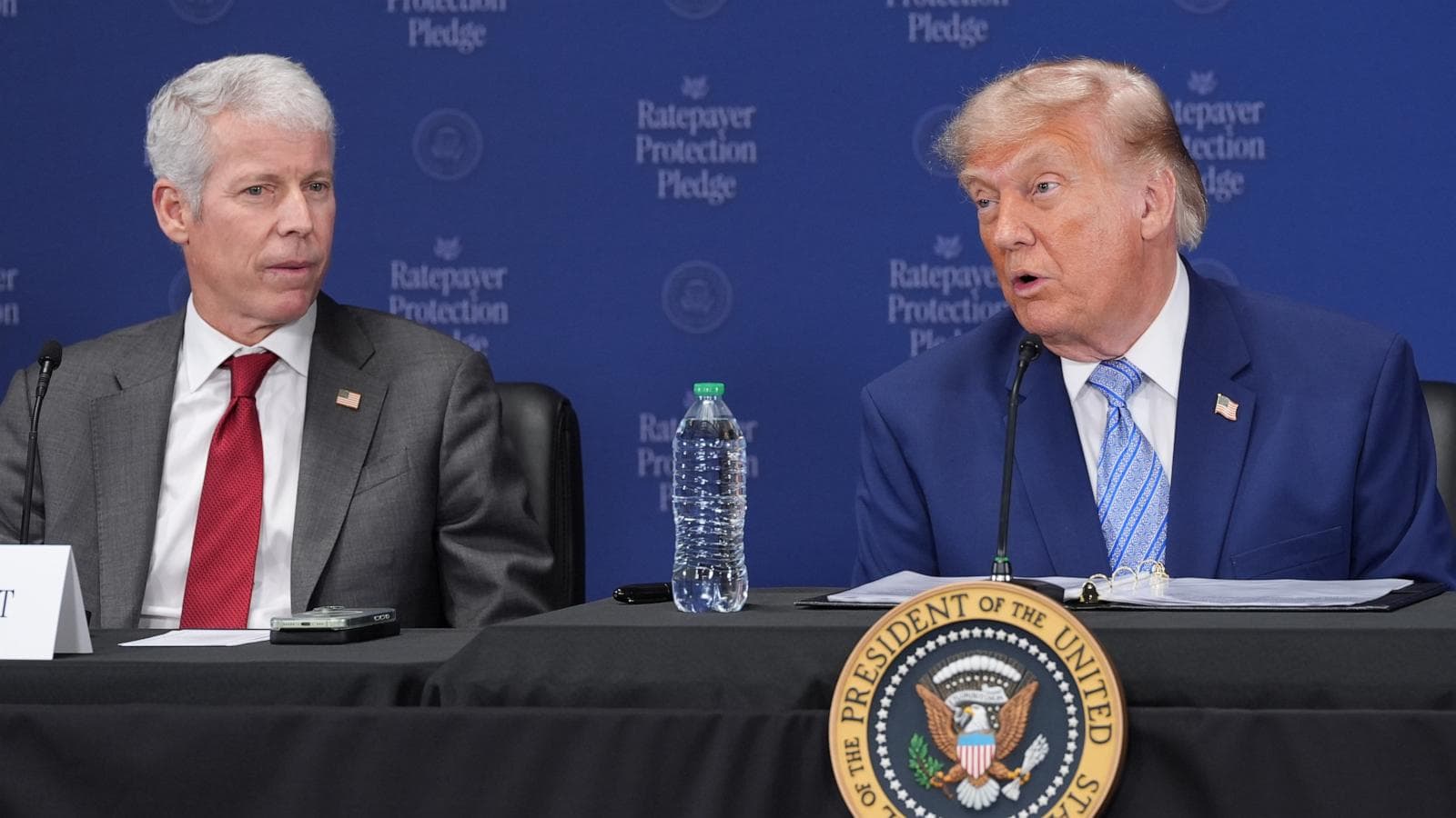 President Trump announcing the expansion of the Ratepayer Protection Pledge to protect consumers from rising utility costs.