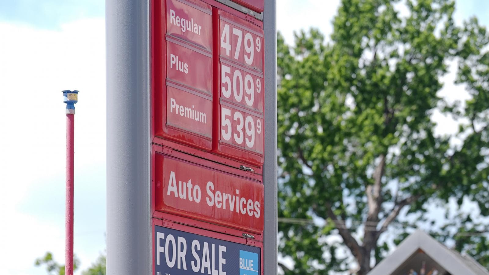 Graph showing the rise of US inflation and gas prices over the last three years.
