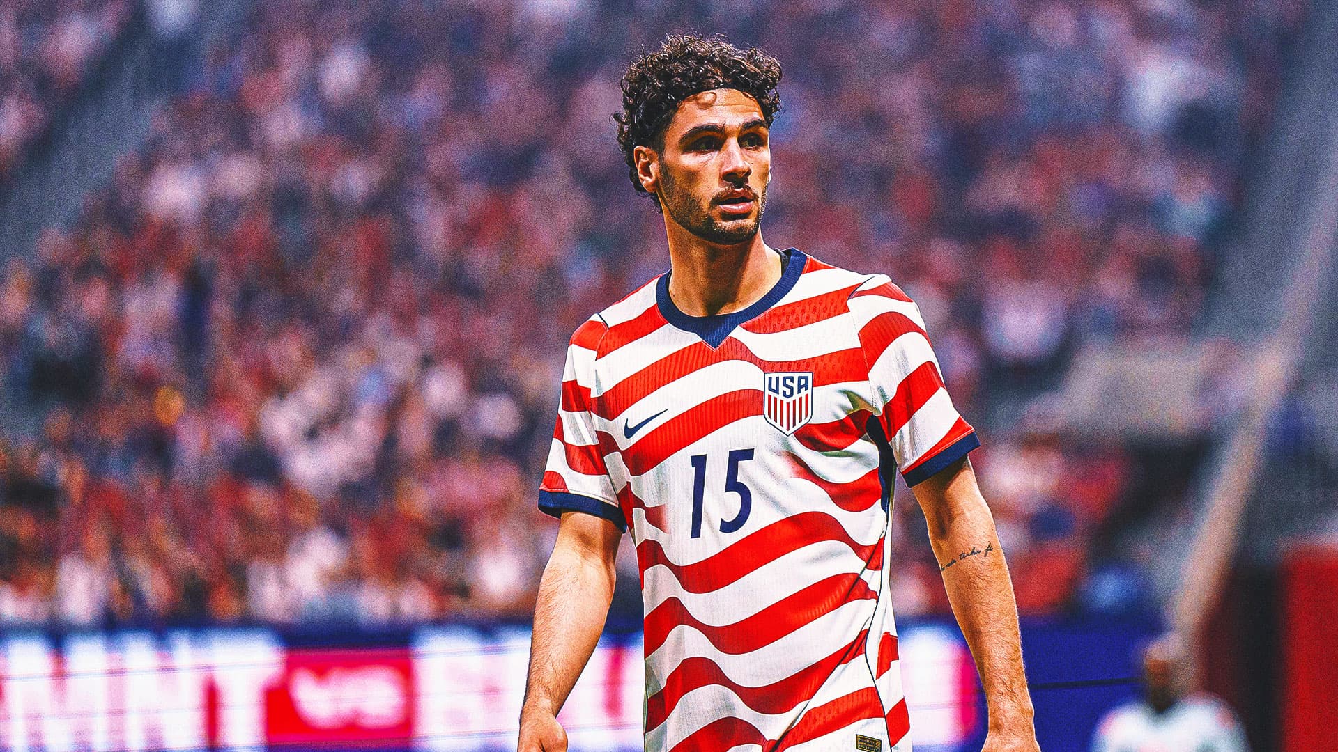 Johnny Cardoso during a match for the USA national team