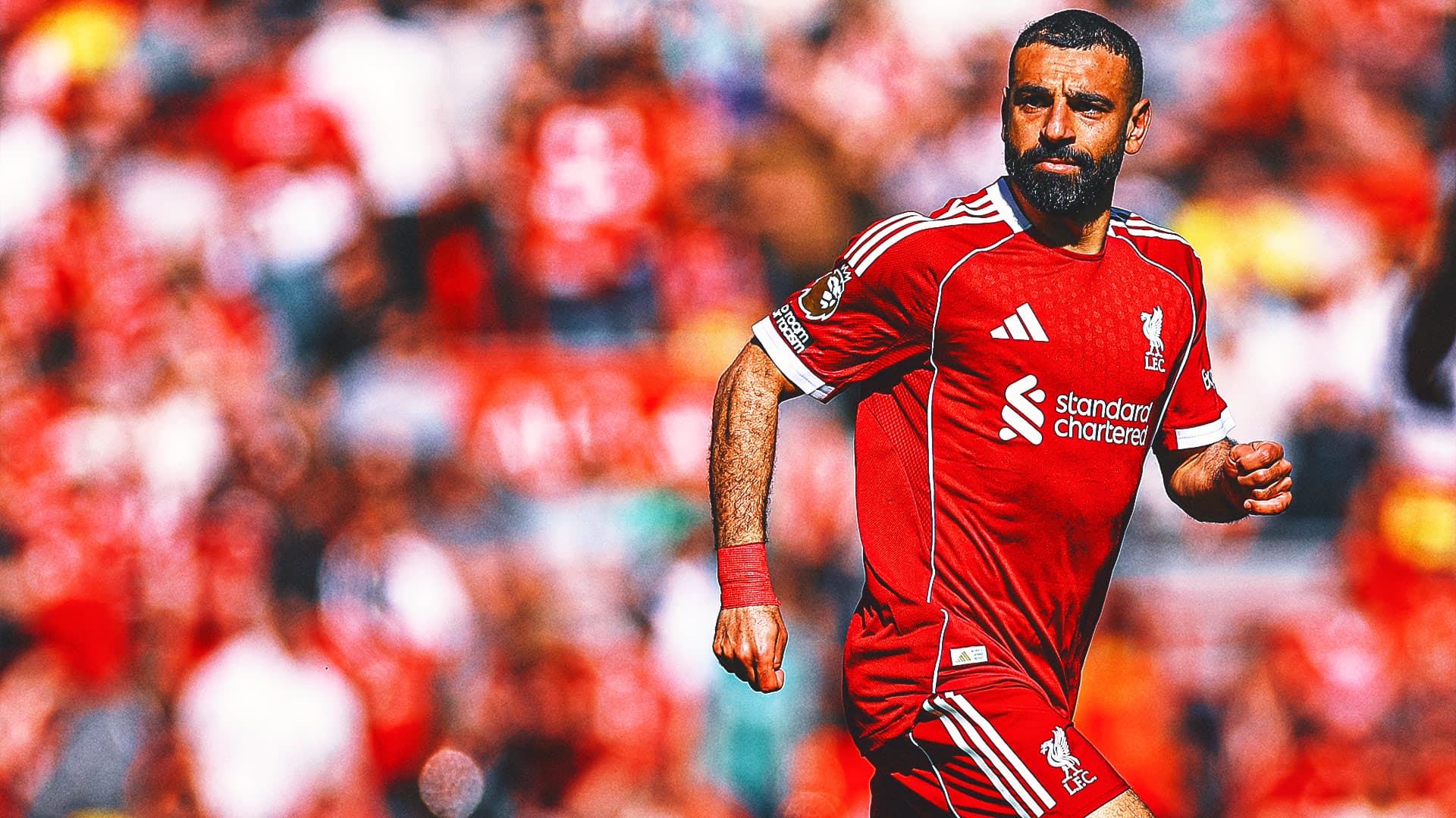 Mohamed Salah training ahead of the match against Aston Villa