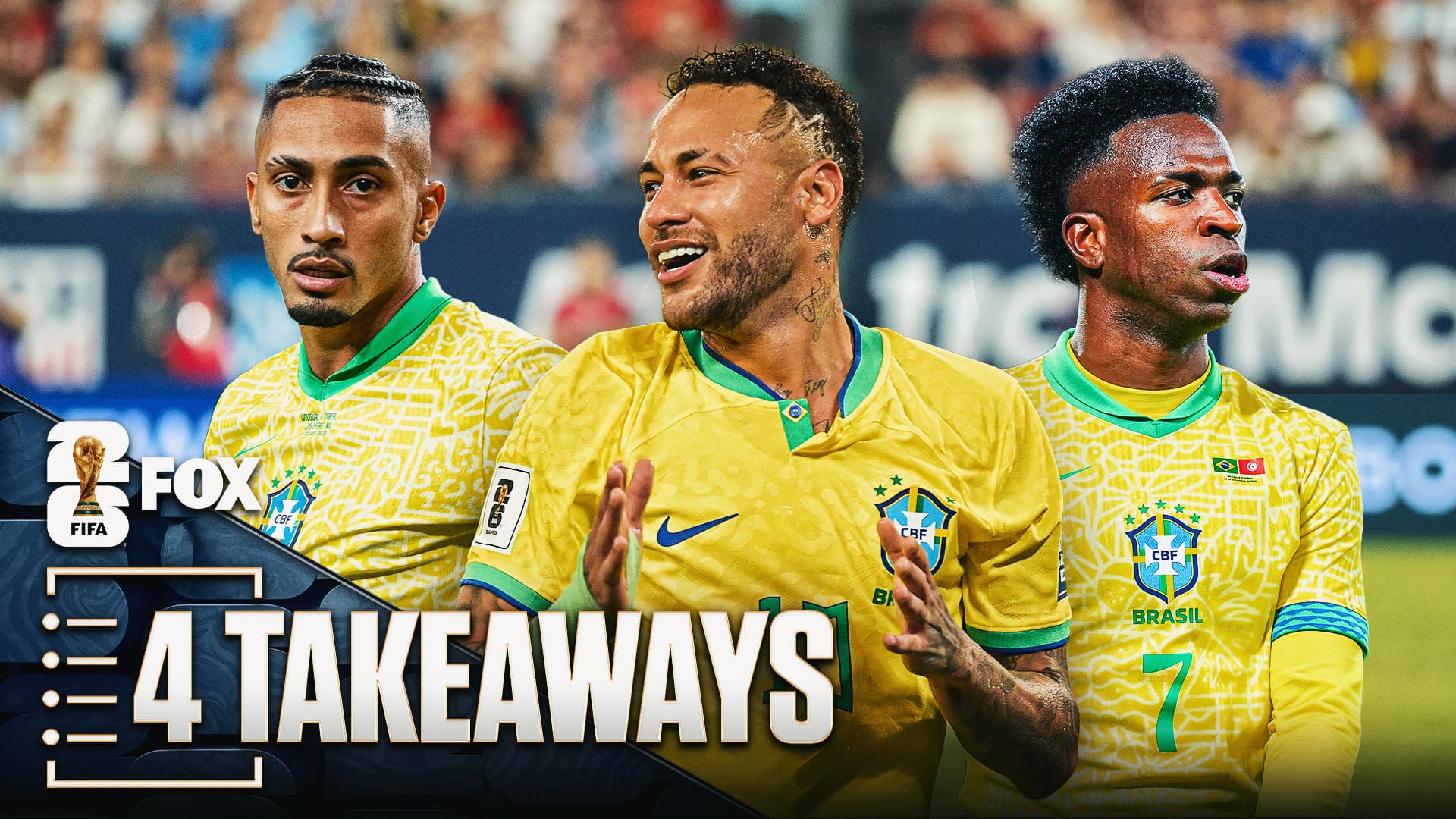 Neymar celebrating after being named in Brazil's World Cup squad