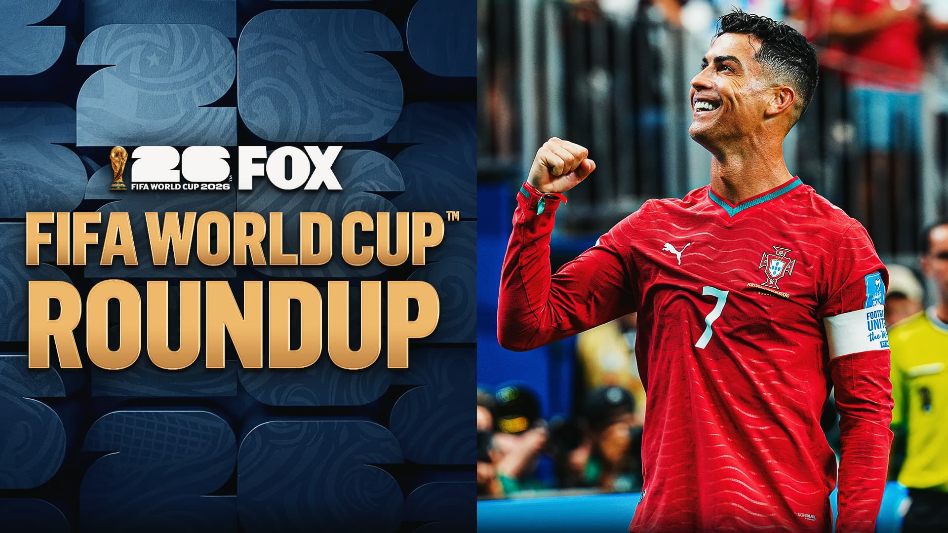 Cristiano Ronaldo celebrating his goals during the World Cup match against Uzbekistan.