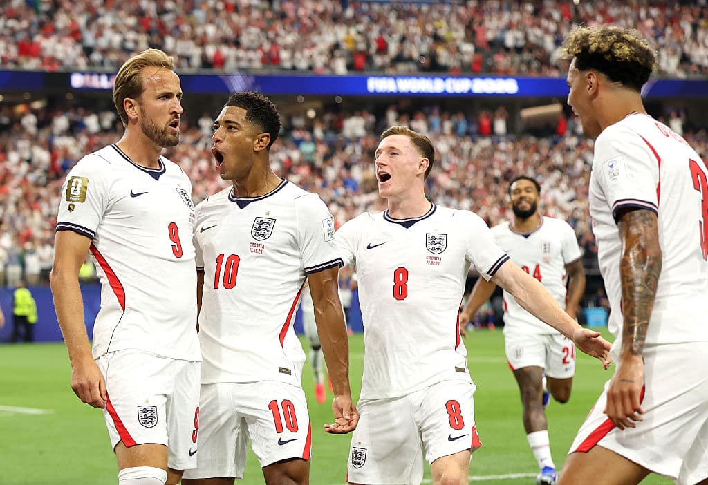 Croatia and Ghana players celebrating their World Cup advancement