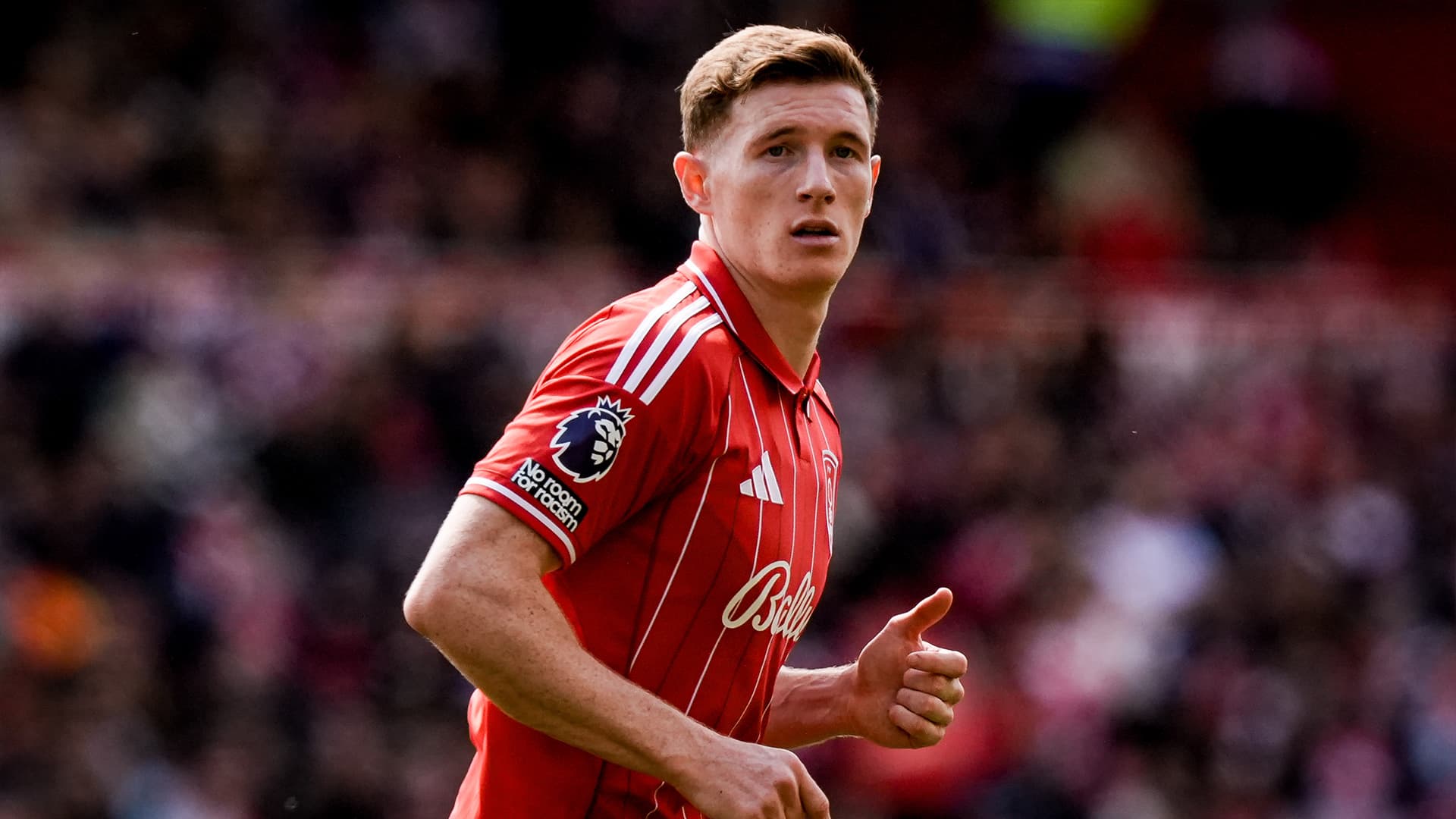 Elliot Anderson in Manchester City kit after record transfer