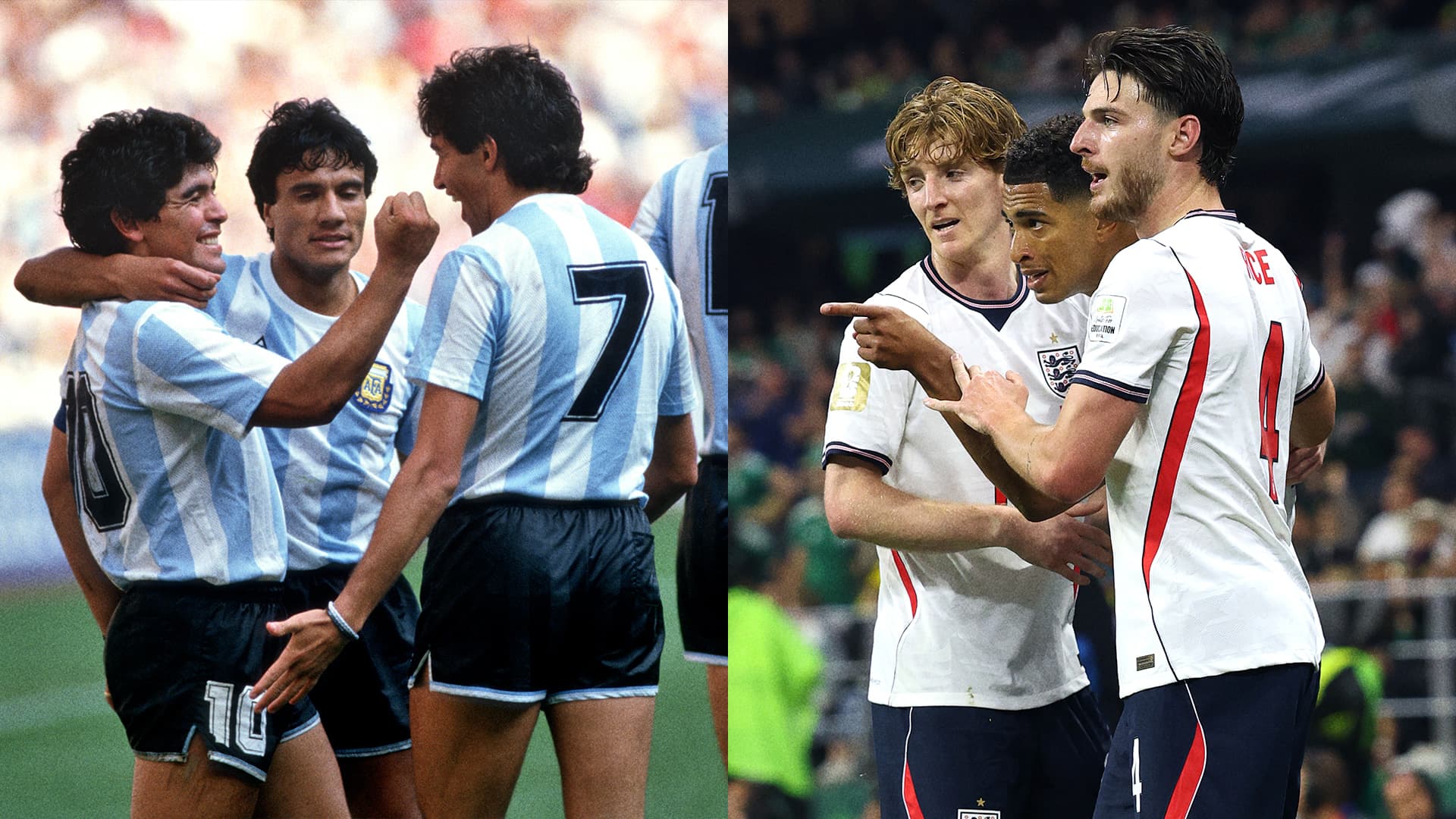 Jude Bellingham celebrating his goals during the World Cup match against Mexico.