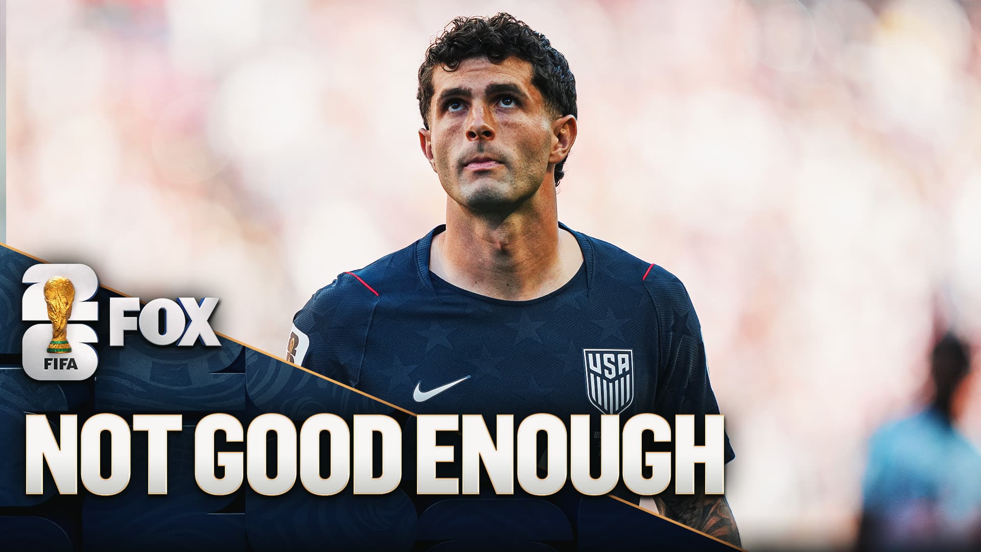 USMNT players reacting after their defeat to Belgium in the World Cup.