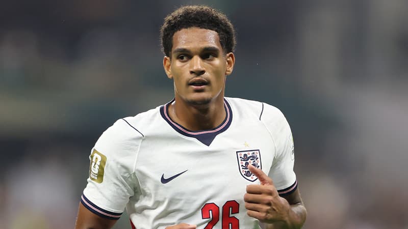 Jarell Quansah during a World Cup match before his suspension