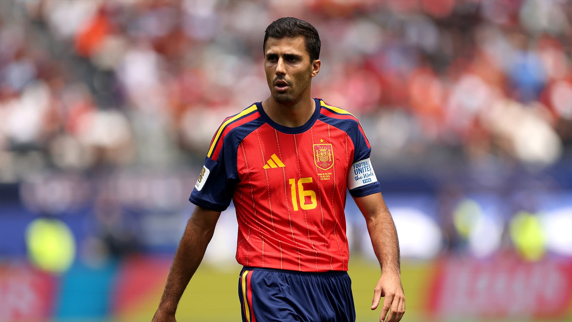 Spain's captain Rodri leading the team ahead of the World Cup semi-final against France.