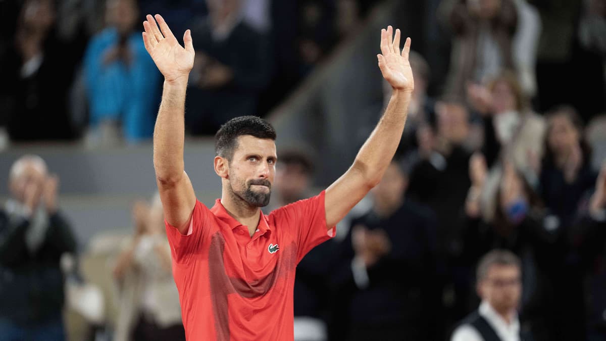Novak Djokovic during his match at the Italian Open