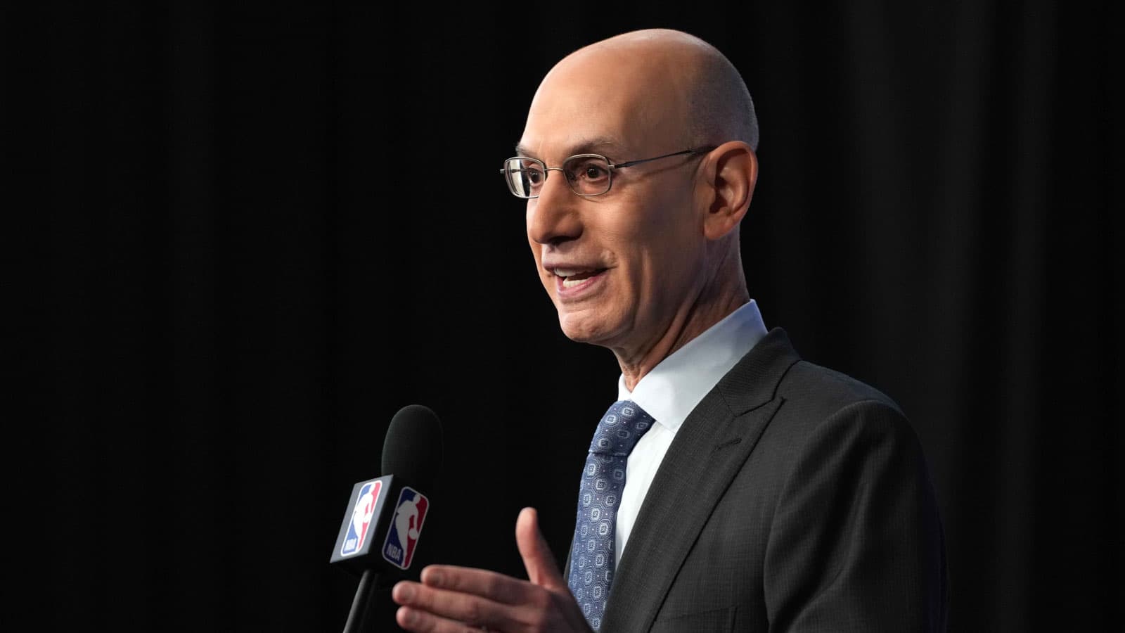 NBA Commissioner Adam Silver discussing AI officiating innovations.