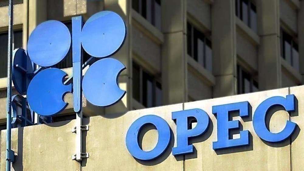 A graph illustrating the rise in oil prices and OPEC+ production quotas amidst geopolitical tensions.