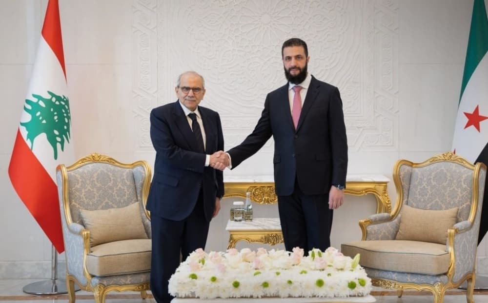 Lebanese and Syrian leaders discussing cooperation in Damascus.