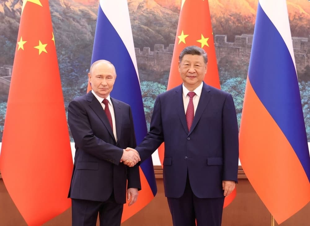 Infographic showing the impact of the Russian-Chinese initiative on global trade routes and power dynamics.