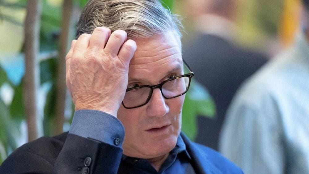 Keir Starmer announcing his resignation as UK Prime Minister.