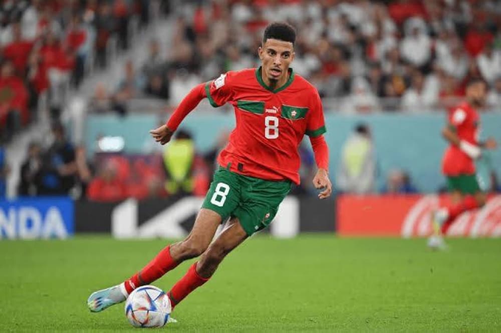 Morocco and France football teams preparing for their quarter-final match in the 2026 World Cup.