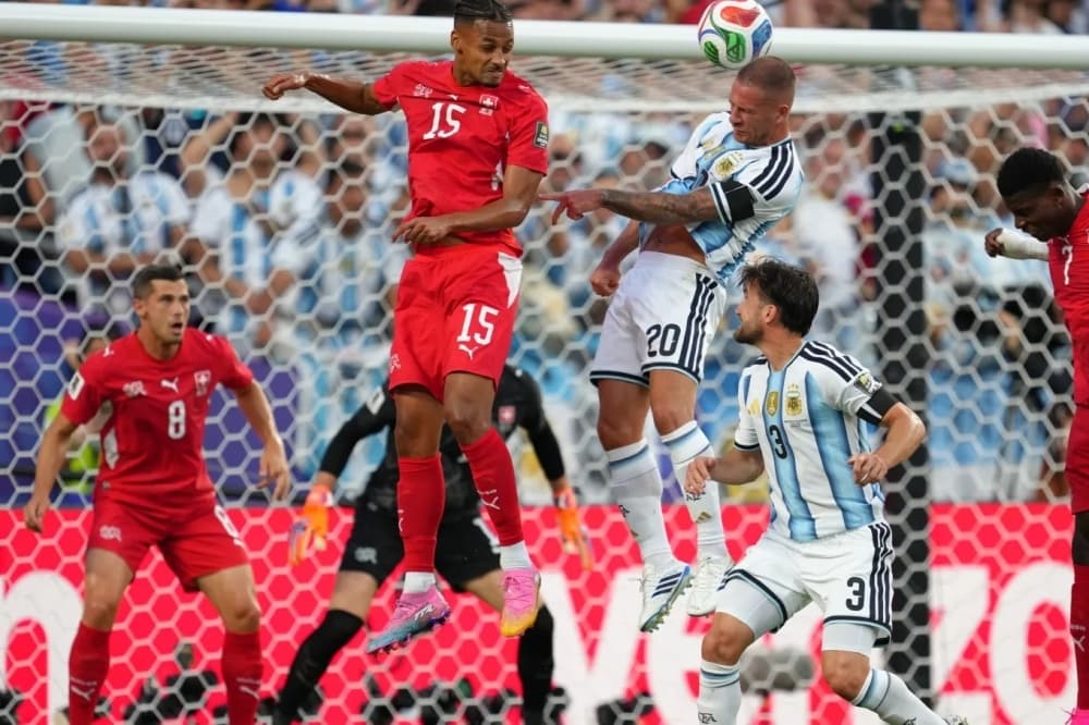 Argentina and England football teams preparing for World Cup semifinal clash.
