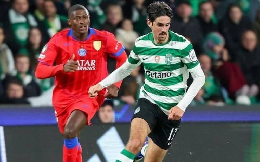 Francisco Trincão in action during a match for Sporting Lisbon