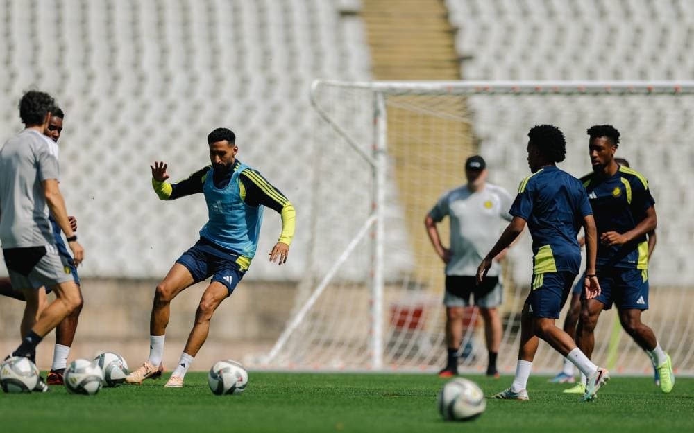 Nassr FC players training in Lisbon ahead of the new season