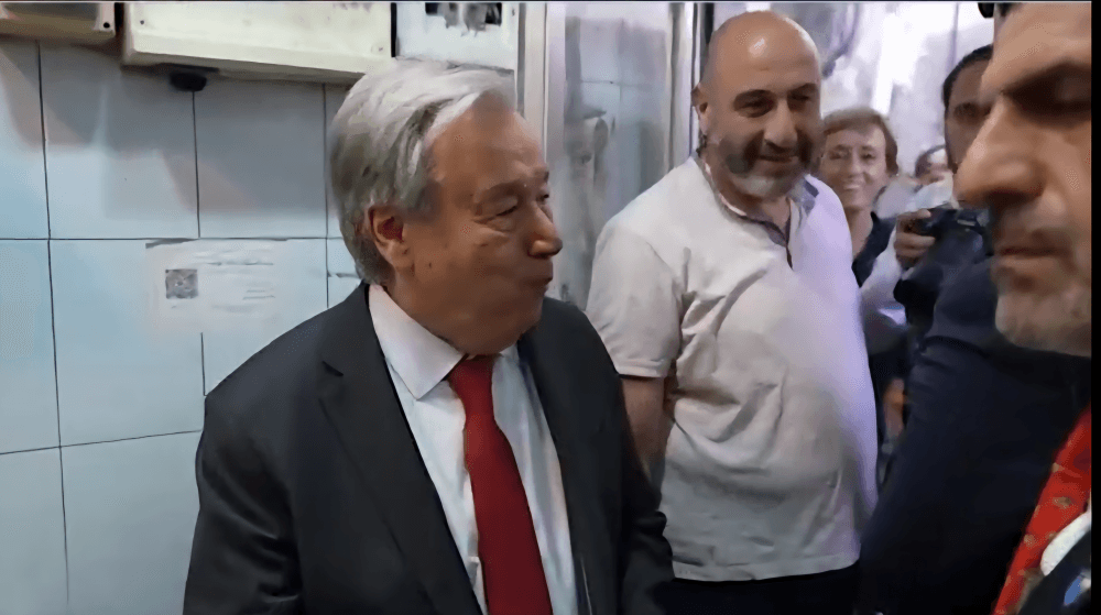 UN Secretary-General António Guterres during his visit to Syria
