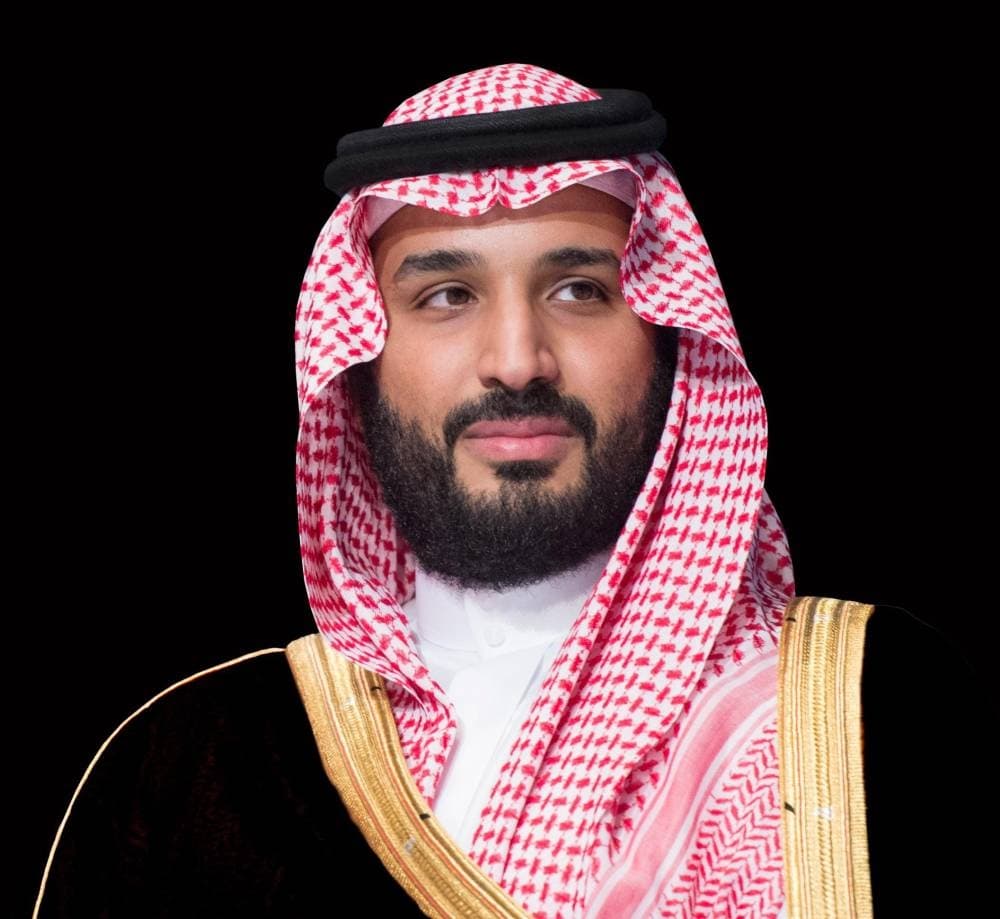 Saudi Crown Prince Mohammed bin Salman receiving a diplomatic message from UK Prime Minister Andy Burnham.