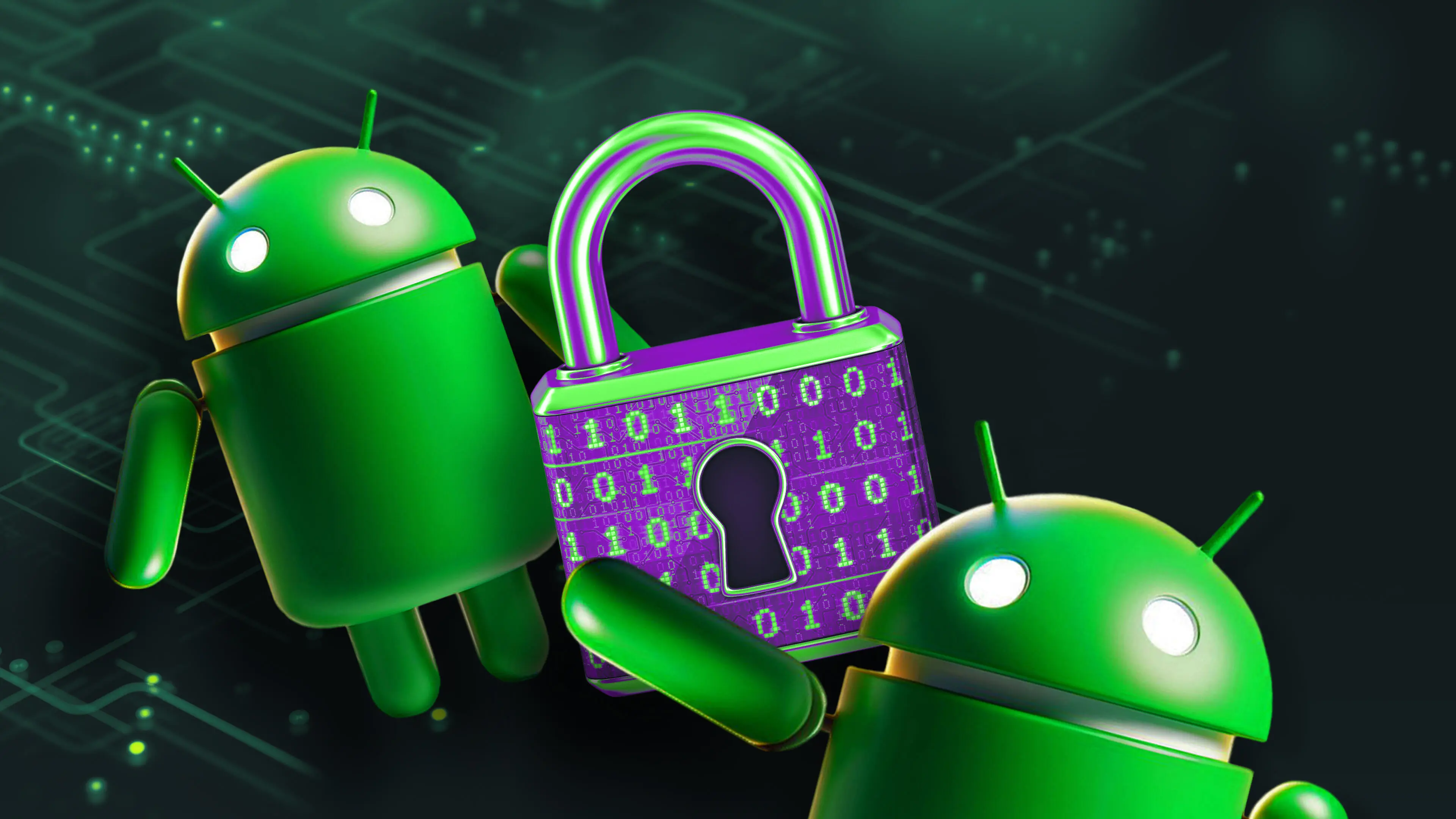 Infographic illustrating Google’s new AI scam protections for Android devices.