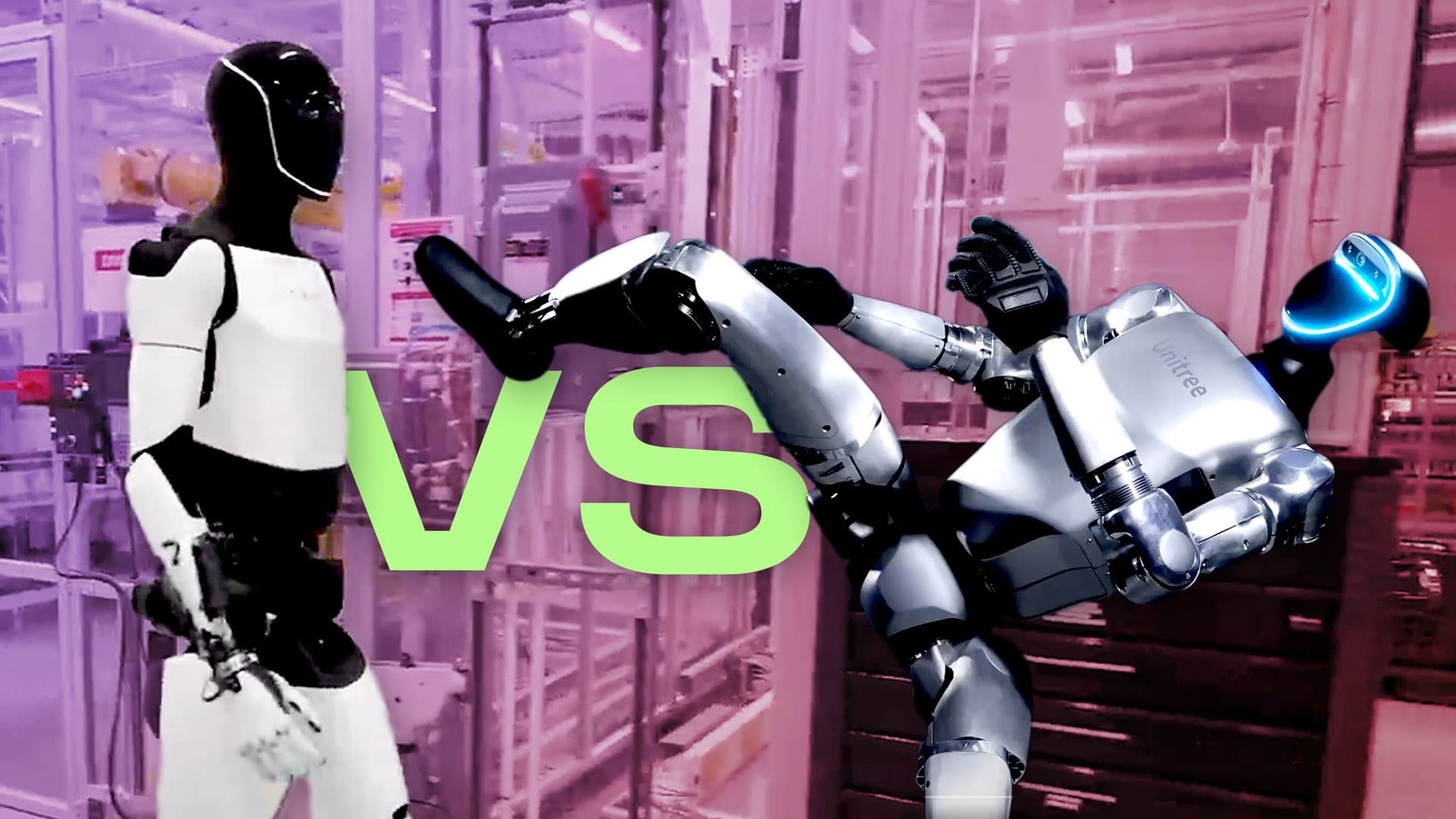 Illustration of humanoid robots with a security lock symbol