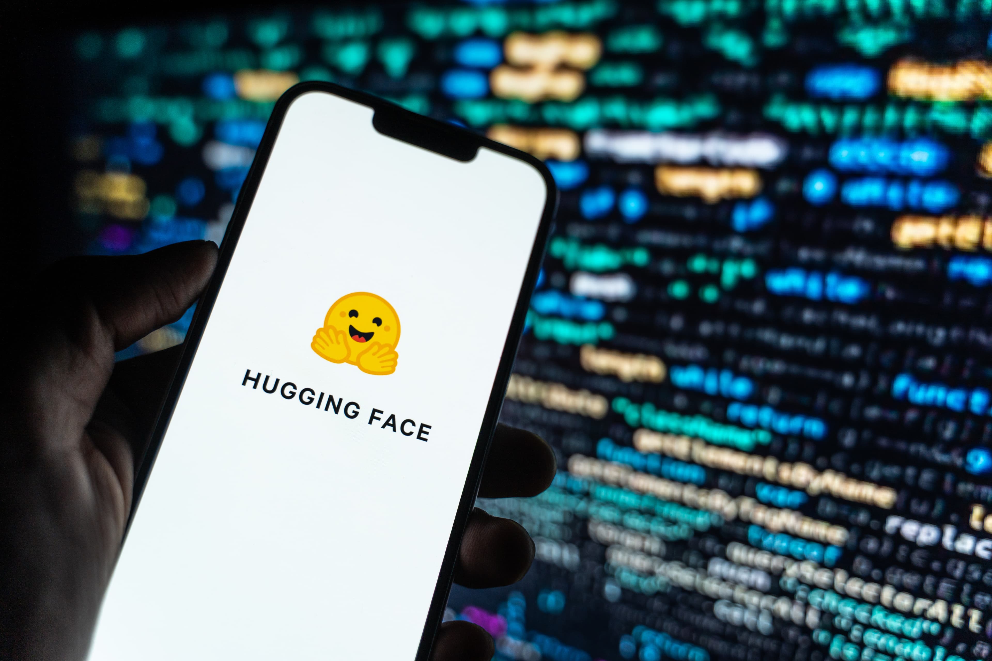 Illustration of AI models generating deepfake images on Hugging Face platform.