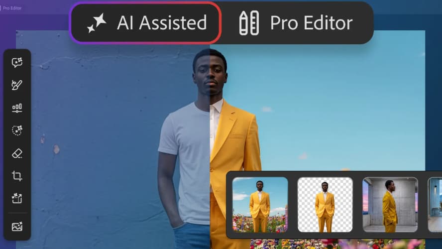 Infographic showing Adobe Photoshop's new AI Assisted Editor features and their impact on image editing.