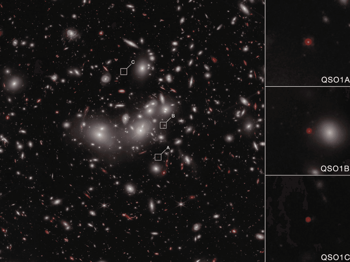 Illustration of a supermassive black hole and its host galaxy