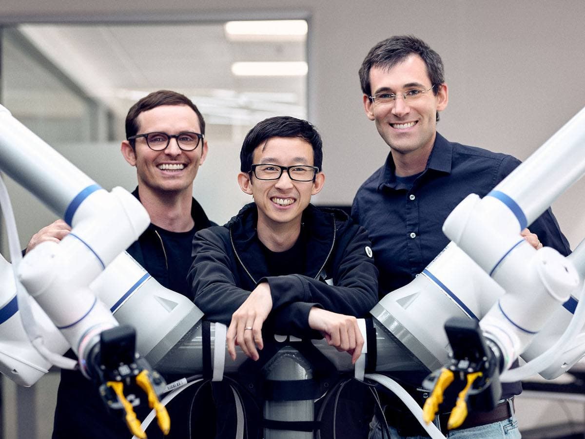 Generalist AI logo with robotics technology background