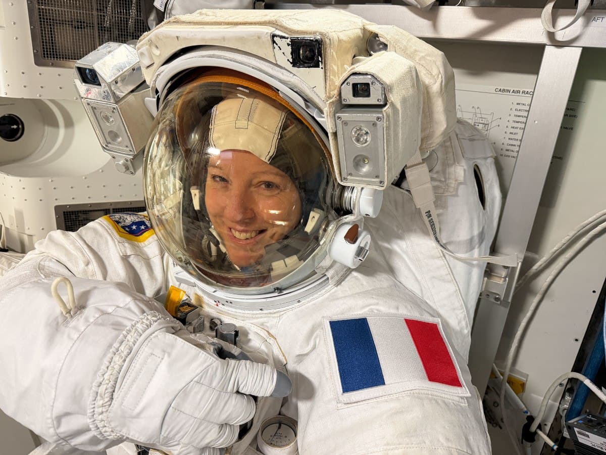 Sophie Adenot performing her historic spacewalk, showcasing diversity in space exploration.