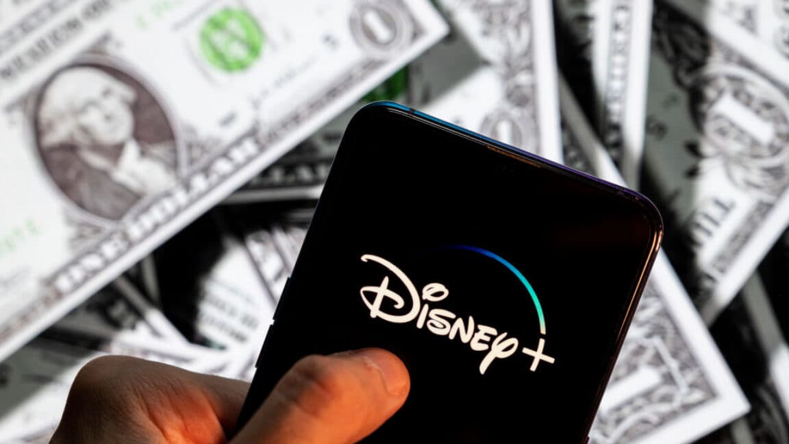 Disney+ logo with a concept of free streaming service tier