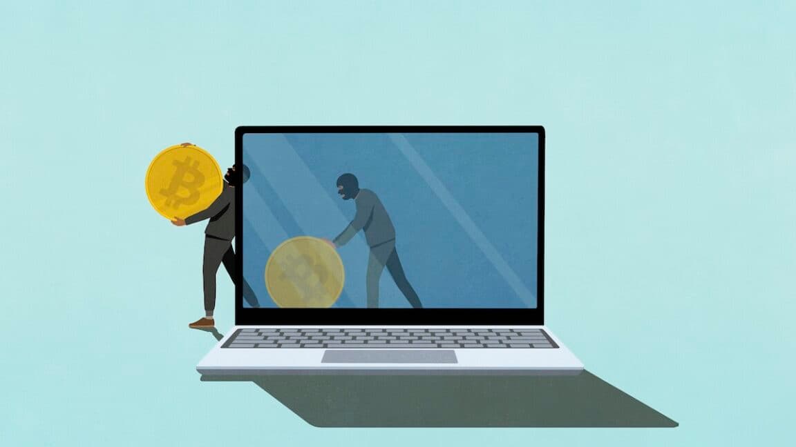 Illustration of malware targeting cryptocurrency wallets