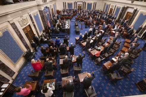 US Senate voting on military authority resolution against Iran