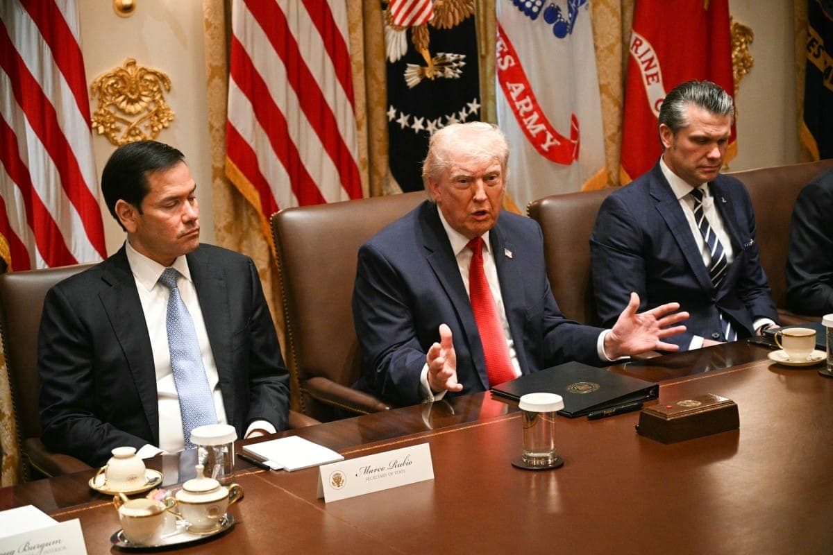 President Trump at Camp David discussing Iran negotiations