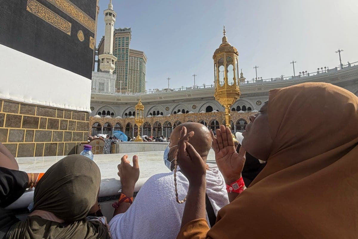 Pilgrims gathered in Mecca for the 2023 hajj pilgrimage.