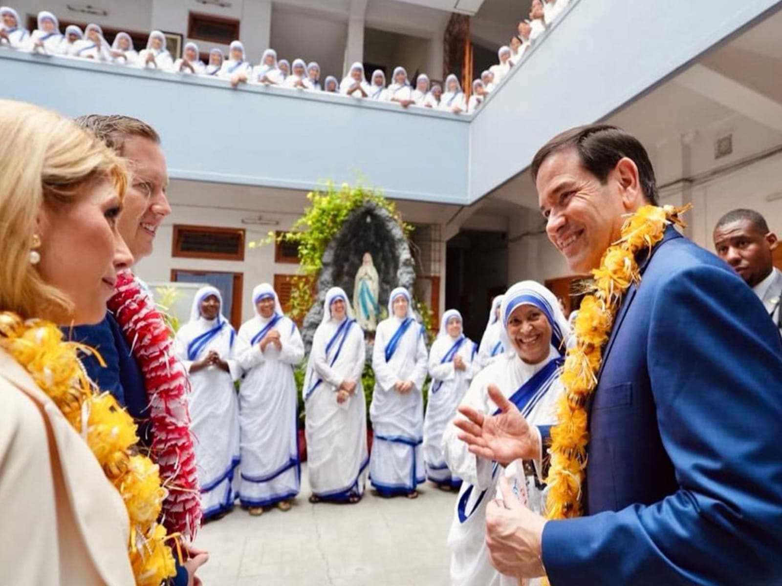 U.S. Secretary of State Marco Rubio meeting with Indian leaders to discuss trade and defense cooperation.