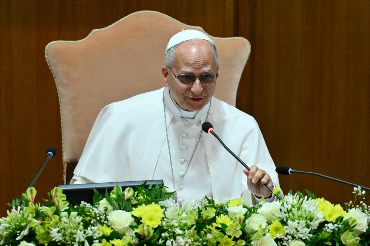 Pope Leo XIV addressing the ethical implications of artificial intelligence.