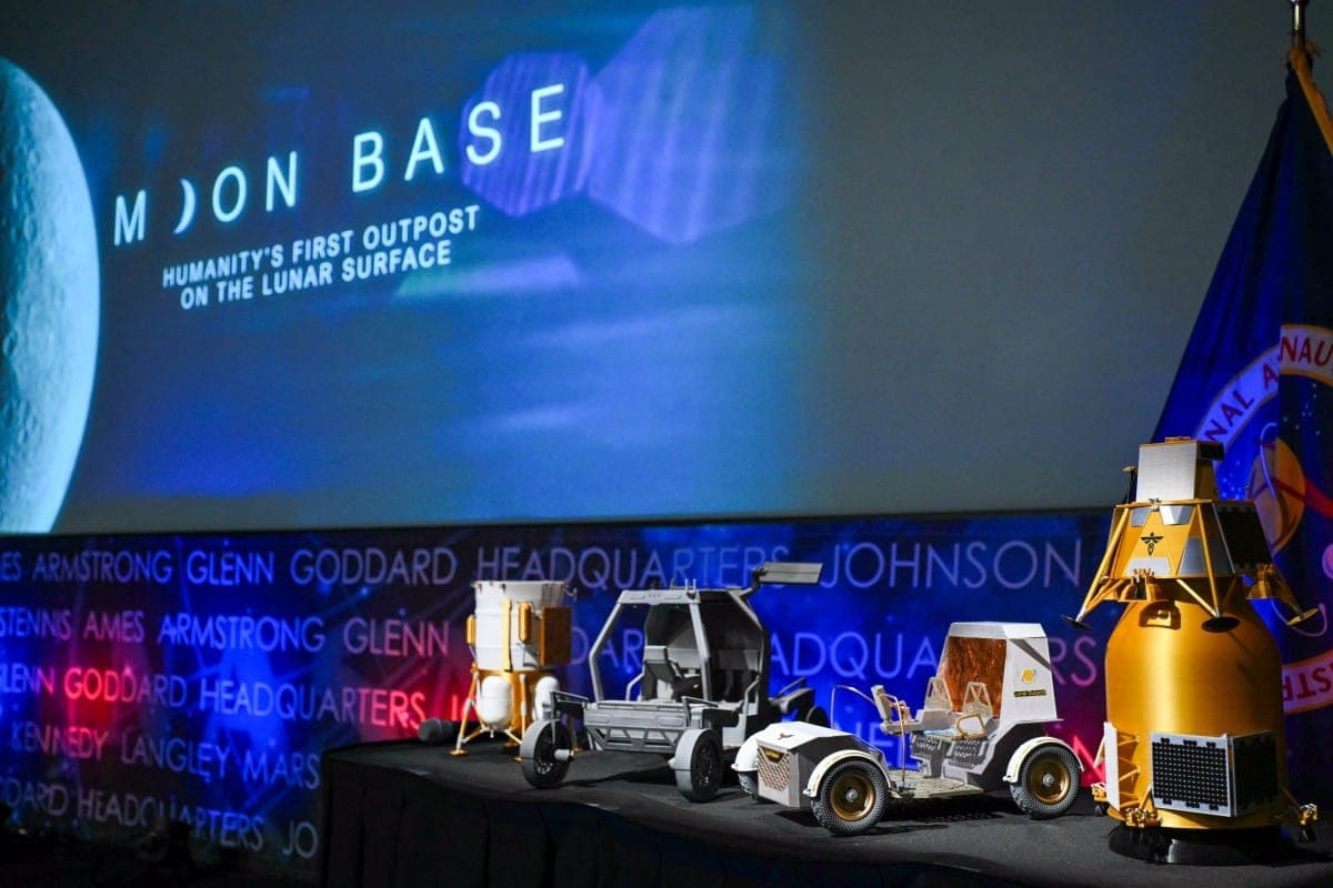 NASA's lunar base construction timeline and mission overview