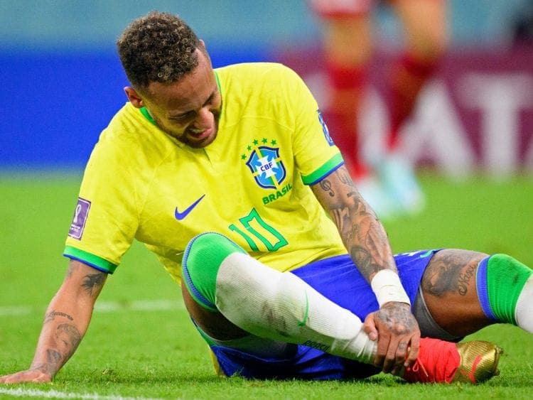 Neymar during a training session before the World Cup