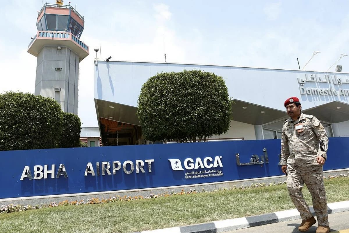 A visual representation of flight cancellations and security concerns following the Abha Airport attack.