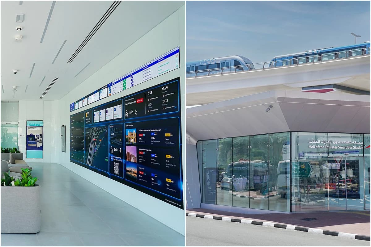 AI-powered smart bus station at Mall of the Emirates in Dubai