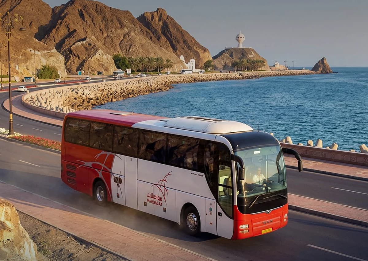 Map of Sharjah bus route 203 connecting to Oman