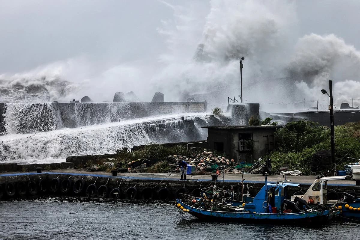 Evacuation efforts in eastern China as Typhoon Bavi approaches.