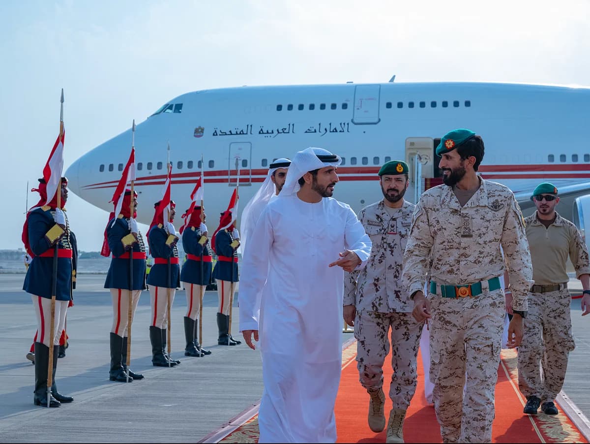 Sheikh Hamdan bin Mohammed at the Bahrain Shield military exercise