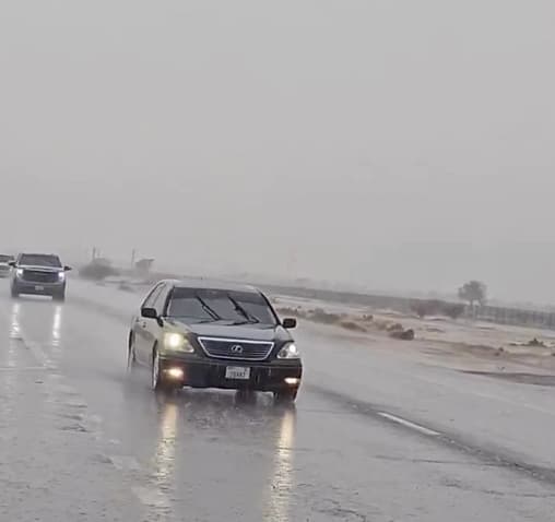 Thunderstorms over the UAE with heavy rain and hail